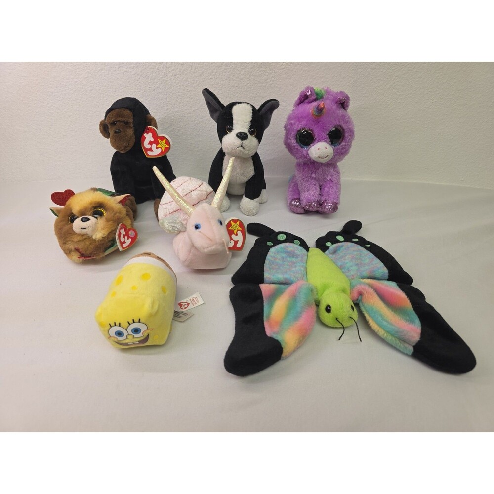 Ty Beanie Baby And Other Ty Plushes,  Assorted Lot Of 7